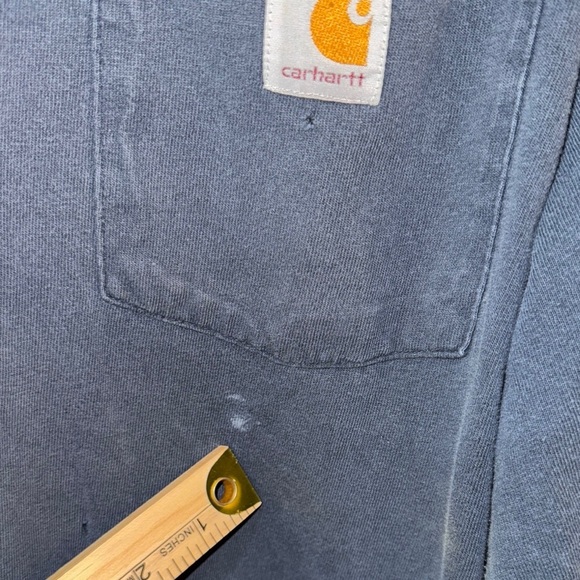 Carhartt Men's size Large Blue Long Sleeve Shirt - Picture 9 of 13